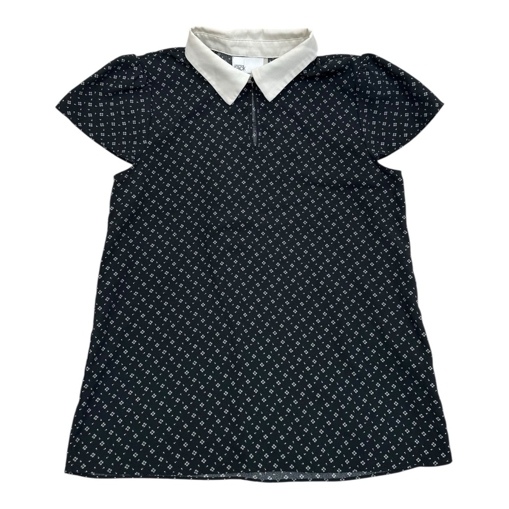 Nordstrom Rack Black Collared Top - Womens Size Medium